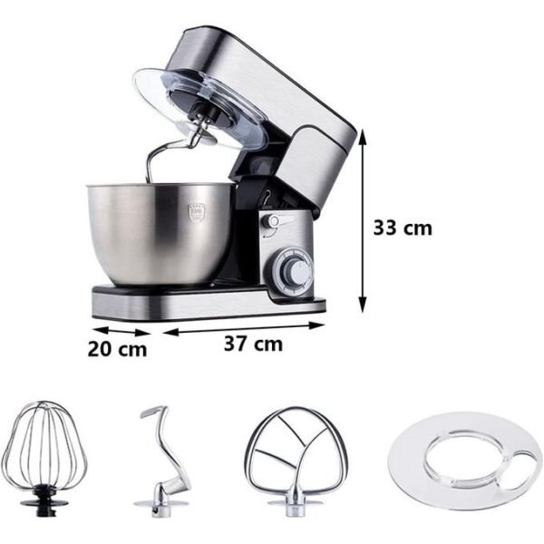 Pétrin Multifonctions En Inox  1500W -07L Sonashi – Image 3