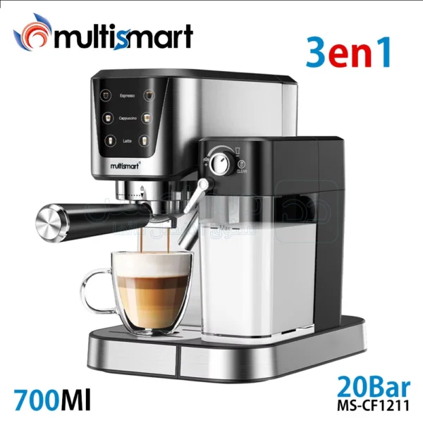 Machine à café 3 en 1 - 1.0L - 1350W - 20Bar - MULTISMART MS-CF1211