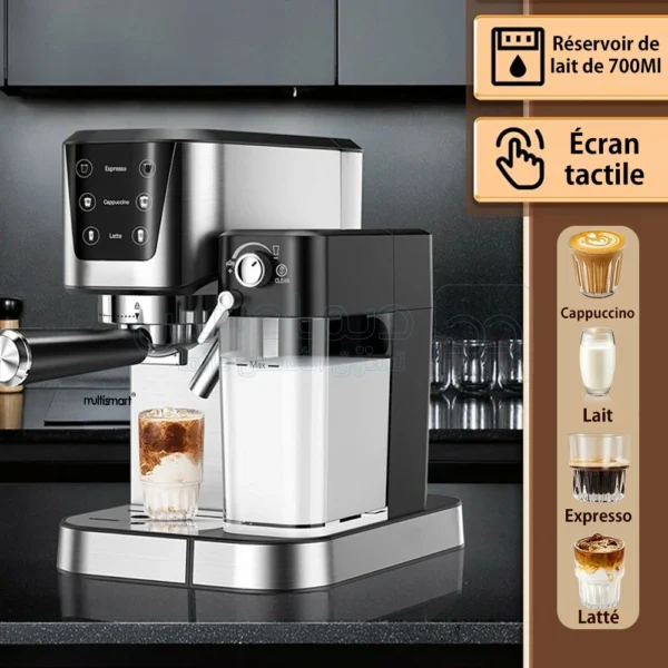 Machine à café 3 en 1 - 1.0L - 1350W - 20Bar - MULTISMART MS-CF1211 – Image 2