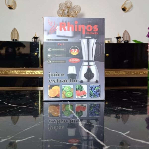 Blender inox 2 en 1 - 1.5L - 1000W - 06 Lames Rhinos – Image 2